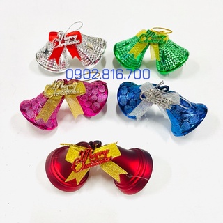 Sét 5 chuông nhỏ đủ kiểu đủ màu phụ kiện trang trí cây thông noel - vòng nguyệt quế