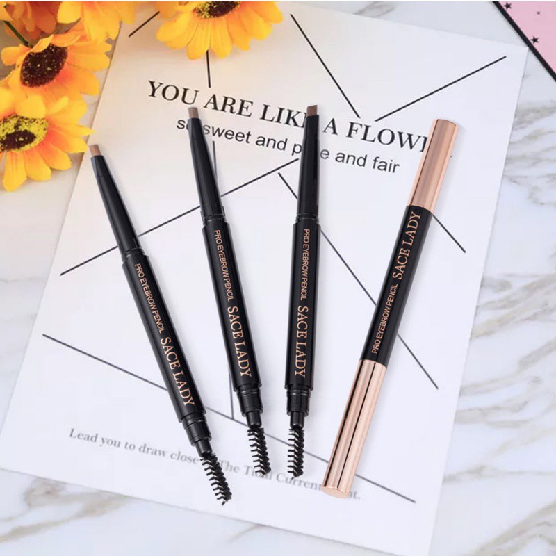 [Hàng mới về] ♕ exo ღ Chì kẻ mày dạng vặn kháng nước và chống mồ hôi với đầu cọ chải tiện lợi SACE LADY | BigBuy360 - bigbuy360.vn