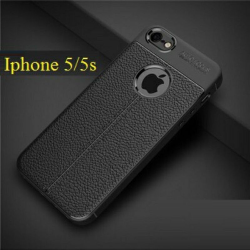 Ốp lưng dẻo iPhone 5/ 5S/ 5Se vân giả da Auto focus.