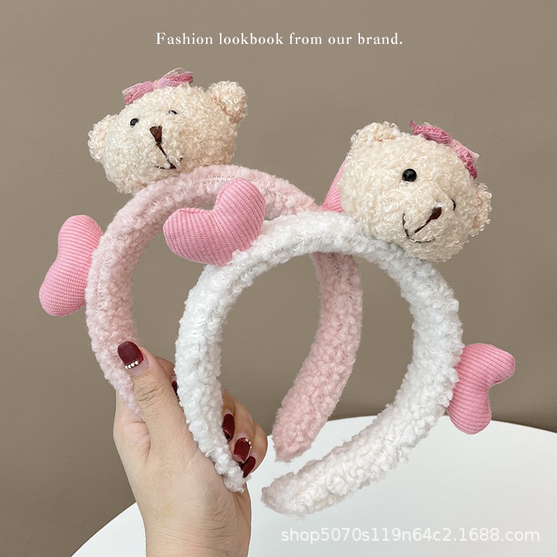 Băng Đô Cài Tóc Rửa Mặt Hình Gấu / Thỏ Dễ Thương Cho Nữ