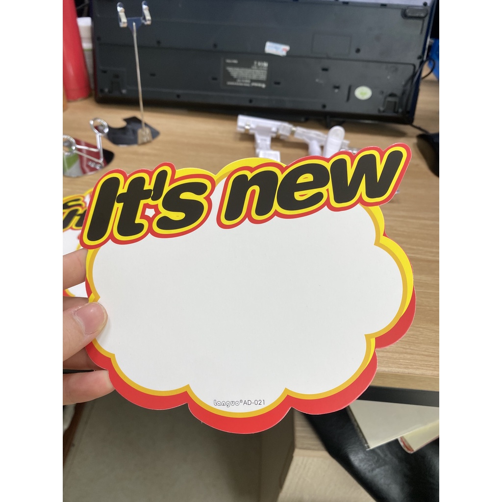 Gói giấy ghi tên, mức giảm giá sản phẩm 10 tờ màu sắc bắt mắt dùng với kẹp mica 2 đầu