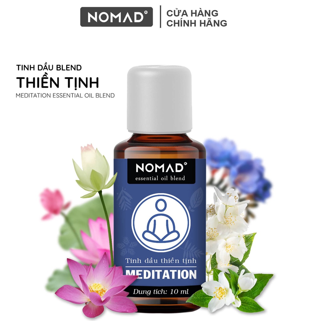 Tinh dầu thư giãn, tĩnh tâm, phù hợp không gian Thiền tịnh, Spa Nomad Essential Oil Blend - Meditation