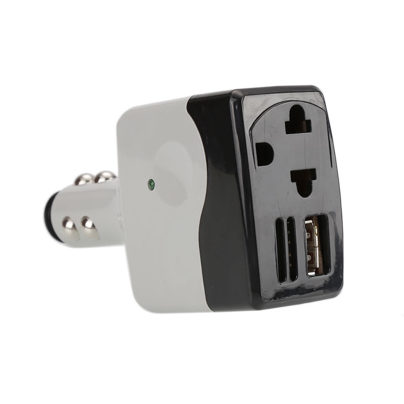 Đầu sạc tích hợp ổ cắm đa năng DC12/24V AC220V tiện dụng cho xe ô tô | BigBuy360 - bigbuy360.vn