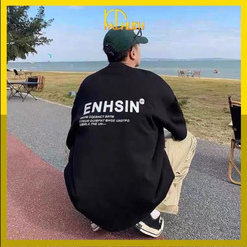Áo phông tay lỡ ENHSIN vải thun cotton dày dặn hàng chuẩn shop