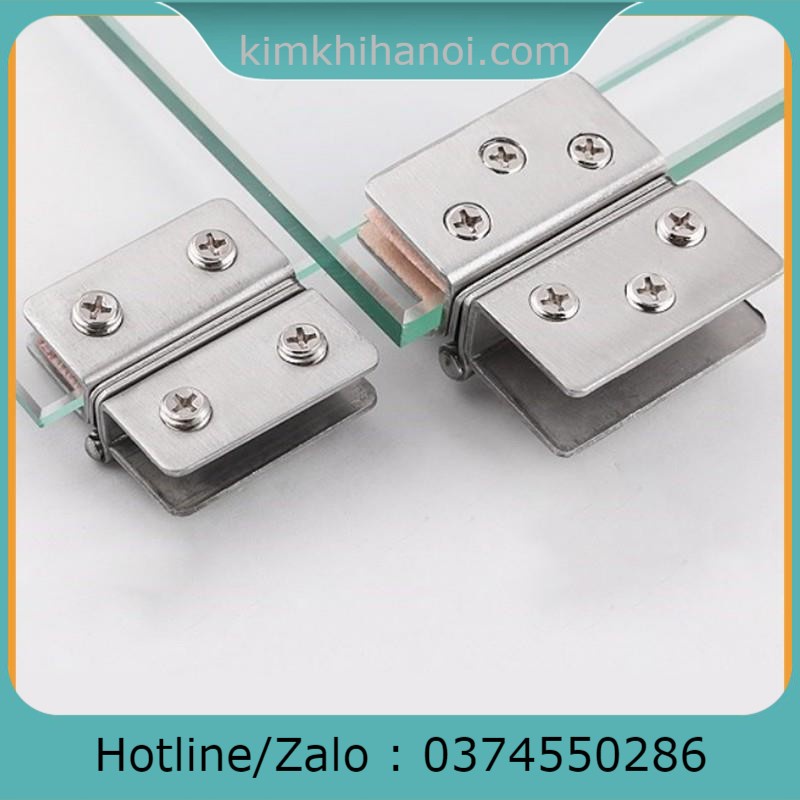 Bản Lề Kẹp Cửa Kính Inox - 1 Cái