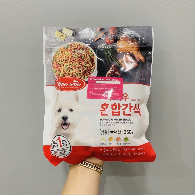 [Mã PET50K giảm Giảm 10% - Tối đa 50K đơn từ 250K] Snack rau củ hỗn hợp Bow wow cho chó mèo