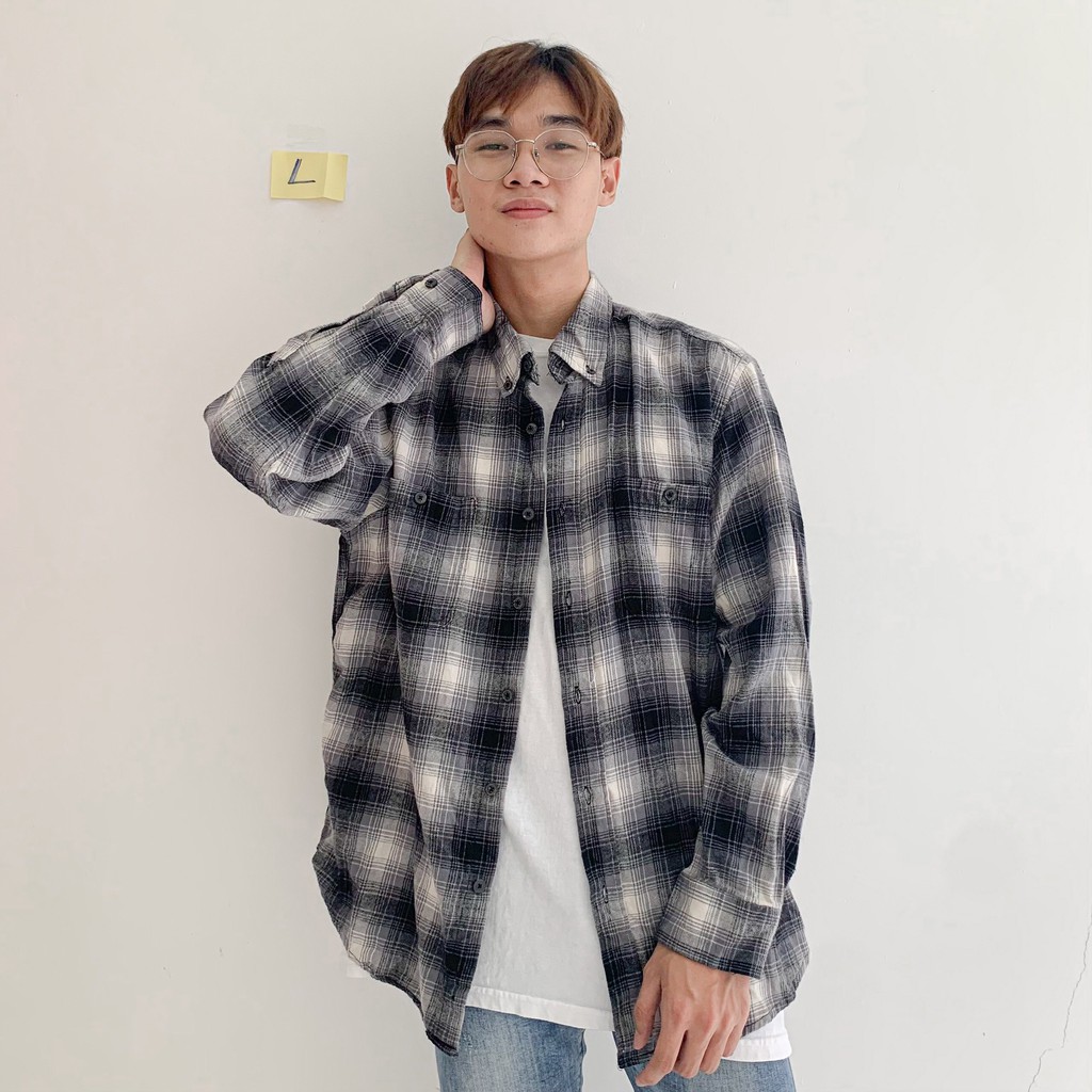 GIẢM SỐC ÁO KHOÁC SƠ MI FLANNEL 69K ÁO [ SIZE L ] CARO CHỐNG NẮNG DÀI TAY HÀNG 2HAND TUYỂN CHỌN | BigBuy360 - bigbuy360.vn