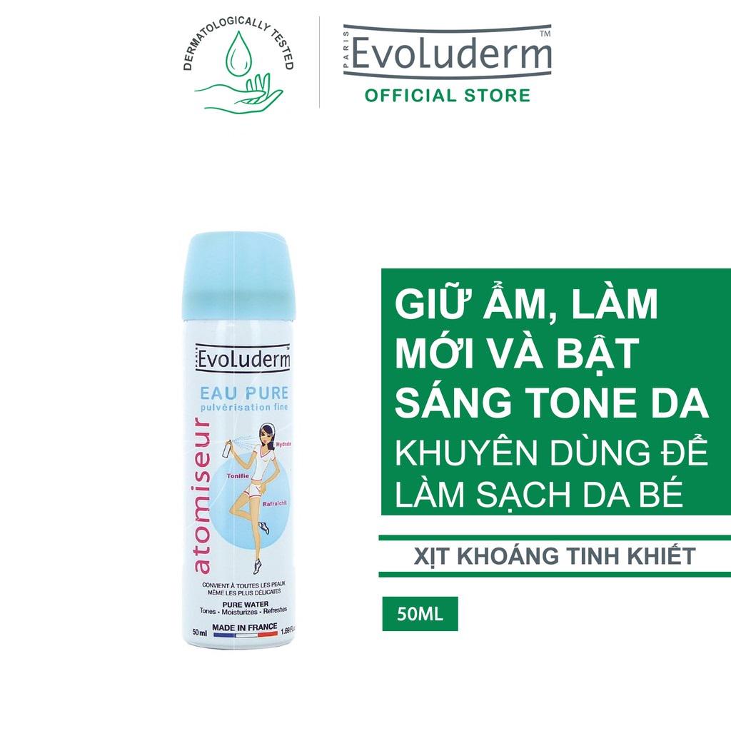 Xịt Khoáng Cấp Ẩm Làm Dịu Da Evoluderm Atomiseur Eau Pure 50ml