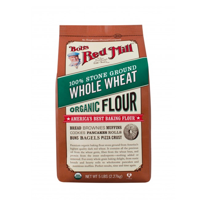 Bột Mì Nguyên Cám Hữu Cơ Bob's Red Mill 2.27kg - Organic Whole wheat flour. Date 09/2023