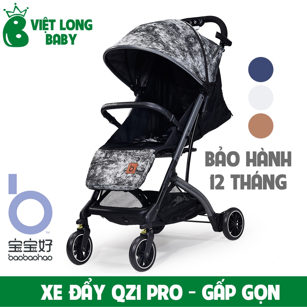 Xe đẩy Baobaohao cao cấp gấp gọn hình vali QZ1-Pro mẫu mới có lò xo giảm xóc (Bảo hành 1 năm)