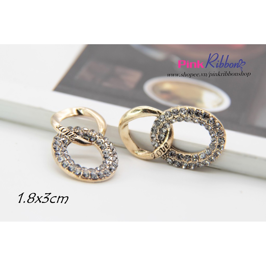 Charm Khoen đá ghi số 8
