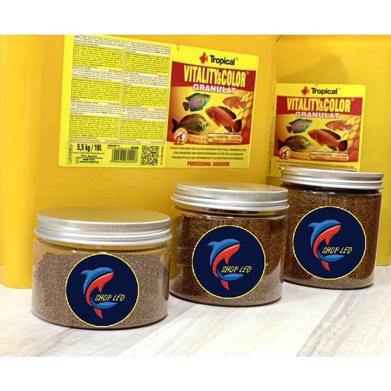 Thức ăn TROPICAL VITALITY & COLOUR GRANULAT-cám tăng màu cá-cầu vồng cá đĩa- thần tiên-cá ali-phụ kiện cá cảnh-shopleo