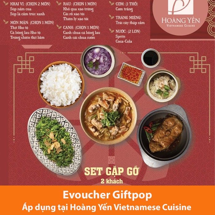 HCM [Evoucher] Voucher dùng món MIẾN TÔM CÀNG TAY CẦM (phần) tại Nhà Hàng Hoàng Yến Vietnamese Cuisine