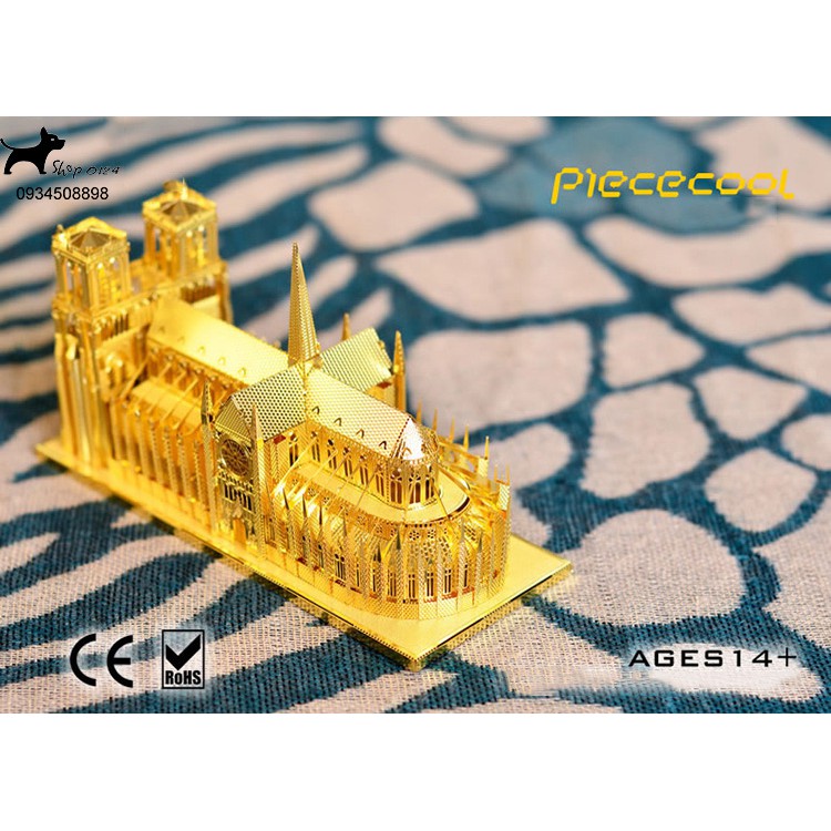 Mô hình thép 3D tự ráp Piececool nhà thờ đức bà Paris