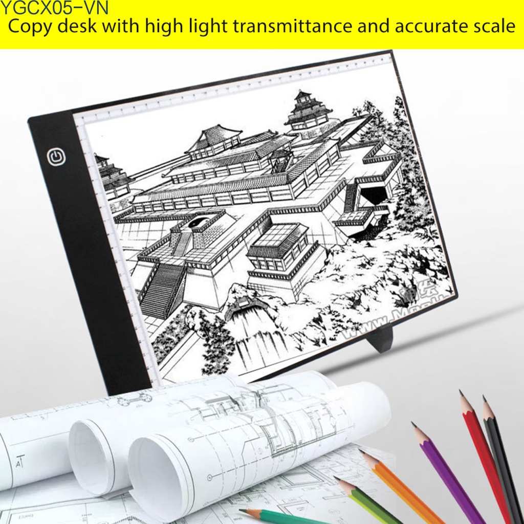 Bảng Vẽ Khổ A4 Siêu Mỏng Có Đèn Led 3 Mức Độ Tiện Dụng | BigBuy360 - bigbuy360.vn