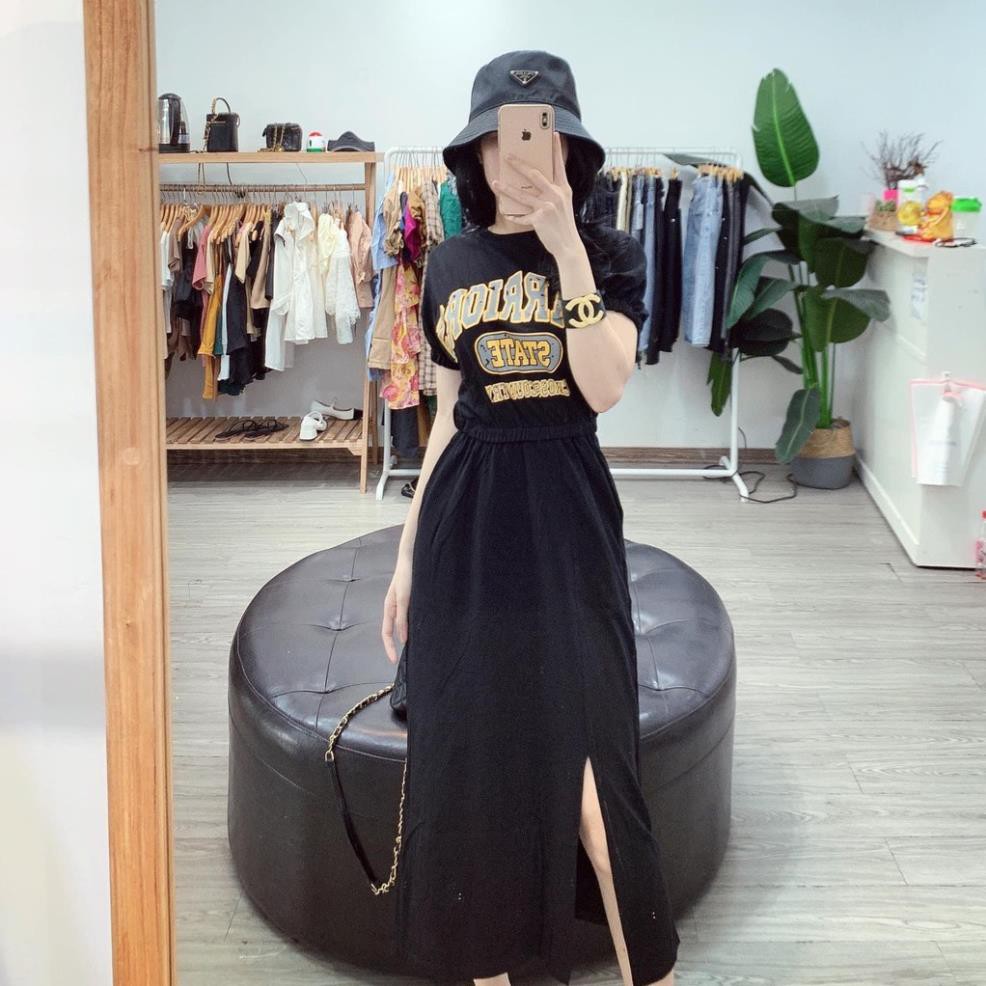 Set đồ nữ cá tính, set váy dài áo thun đi chơi sang chảnh mùa hè đẹp 8A00009 TKBHH | BigBuy360 - bigbuy360.vn
