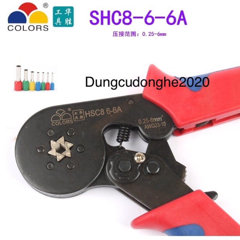 Kìm Bấm Cos Fasen HSC8 6-6A Lục Giác 0.25-6.0mm2