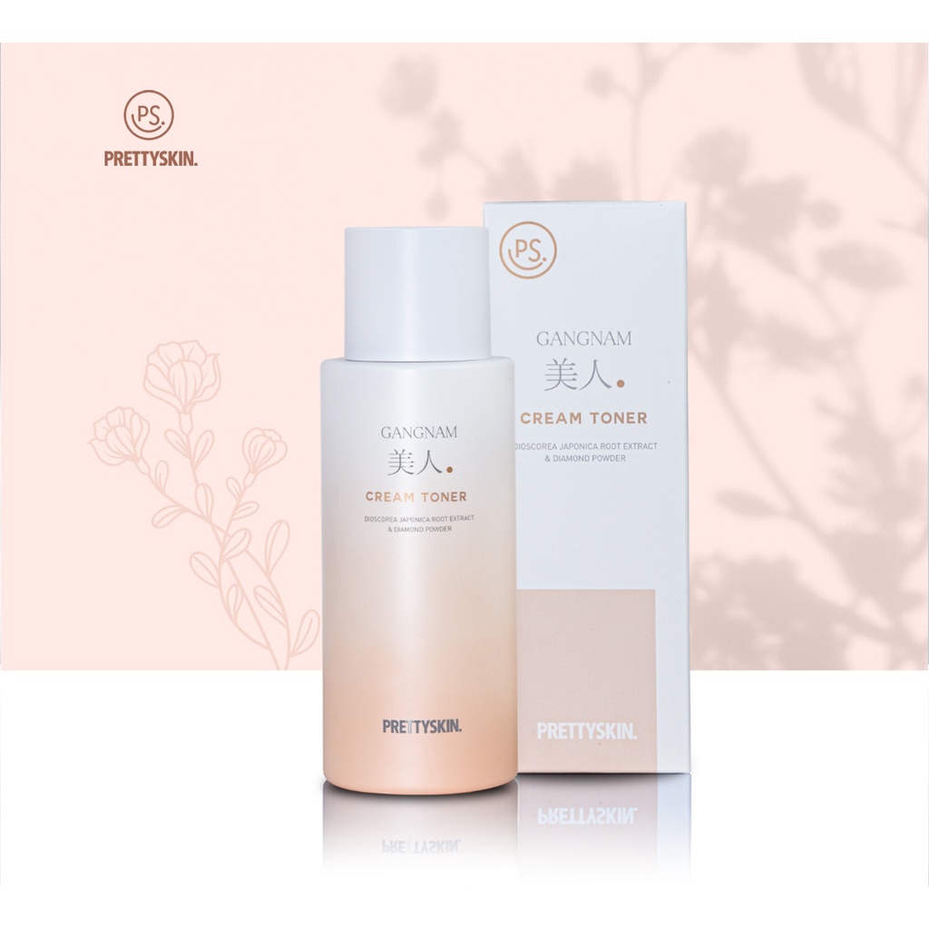 Nước Hoa Hồng Dưỡng Sáng Làm Dịu Da Gangnam Cream Toner Prettyskin 180ml