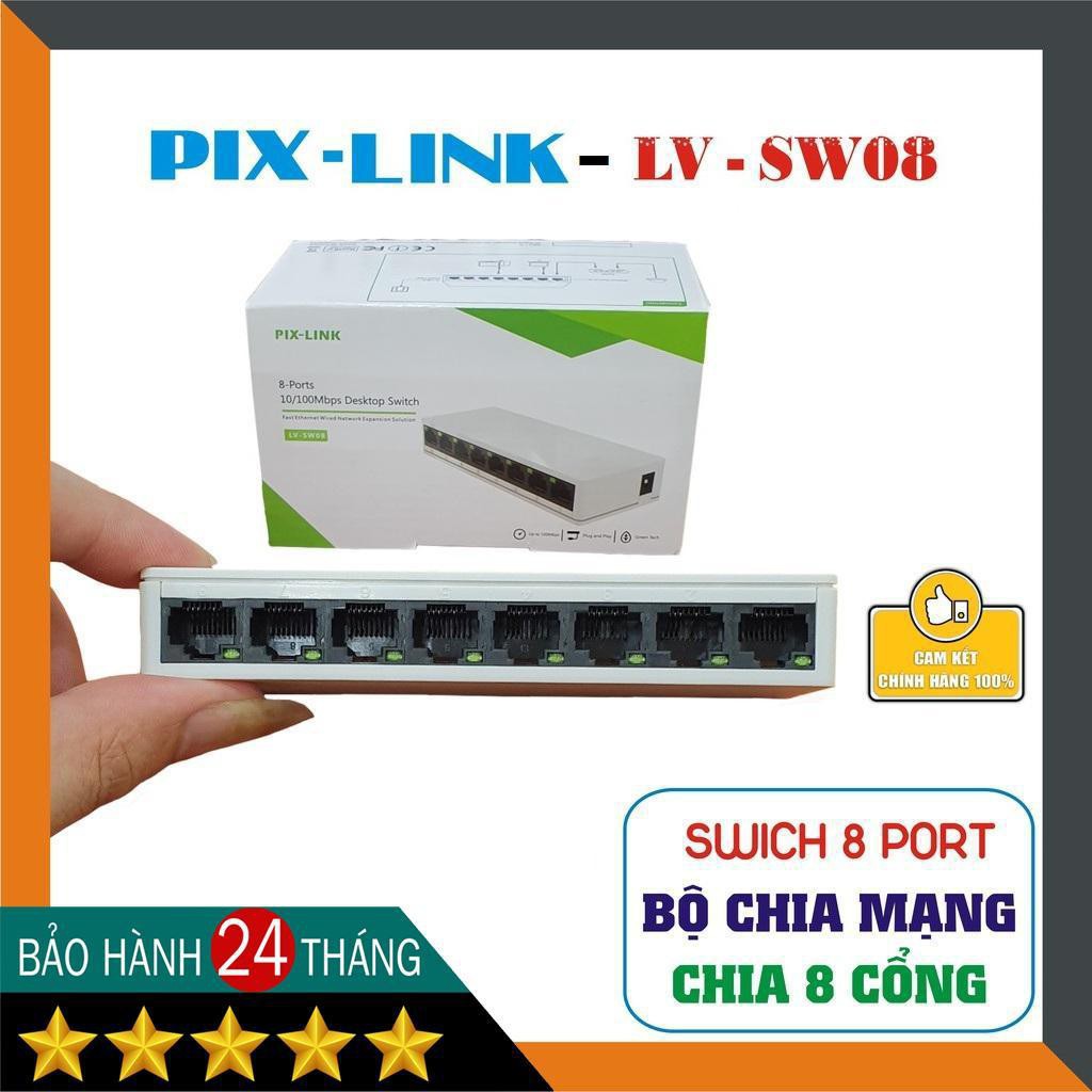 Bộ chia mạng 8 cổng PIX-LINK LV-SW08 chính hãng bảo hành 12 tháng