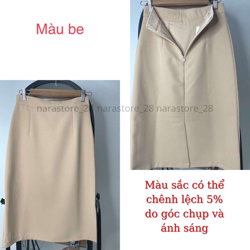 Chân váy chữ a dài, váy midi dài dáng A xẻ sau form dài qua gối chất Ruby hàn cao cấp hàng 2 lớp dáng ullzang trẻ trung