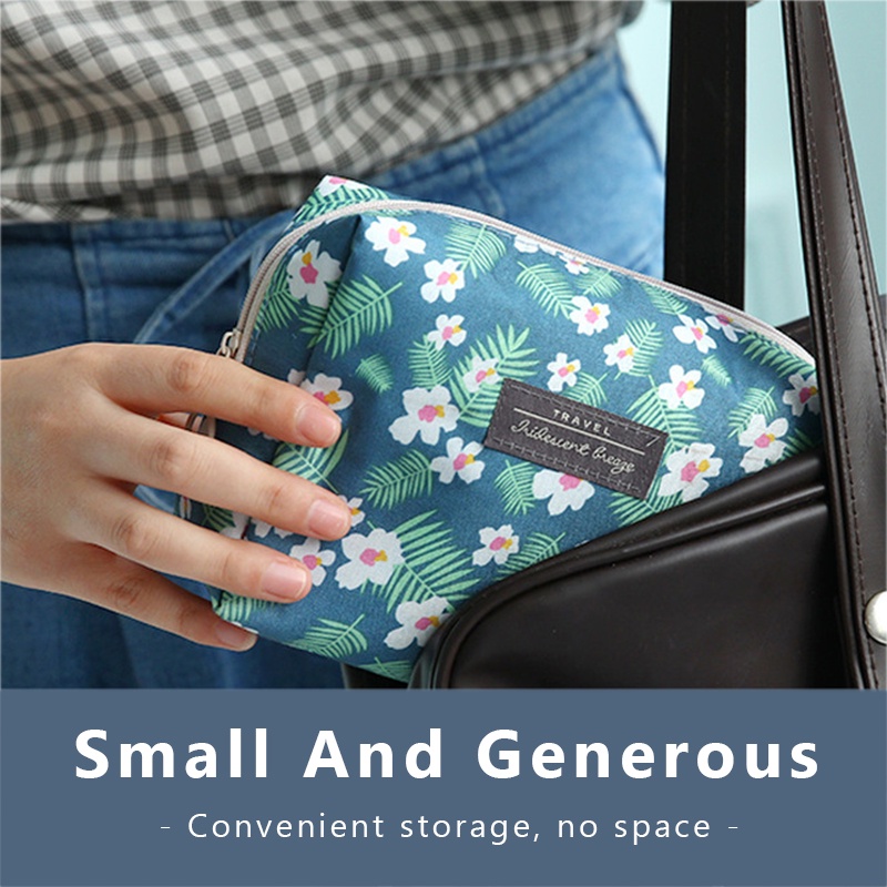 Túi Đựng Đồ Trang Điểm In Hình Chim Hồng Hạc Ốp