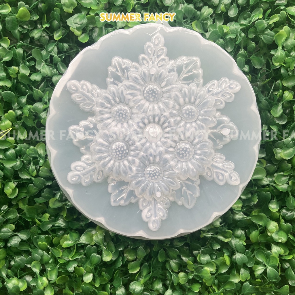 Khuôn rau câu 20cm tròn mẫu Nho, Hồng, Cúc, Sen, Thược dược, Happy Birthday mới - Jelly tray NL-20c