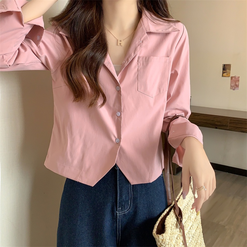 Áo Sơ Mi Dài Tay Dáng Rộng Thiết Kế Mới Thời Trang Mùa Thu Theo Phong Cách Hàn Quốc Cho Nữ