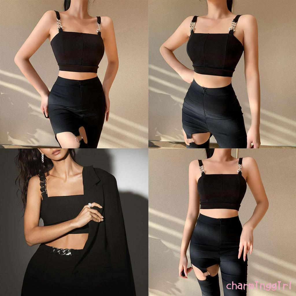 Áo Sát Nách Cổ Vuông Màu Trơn Thời Trang Mùa Hè