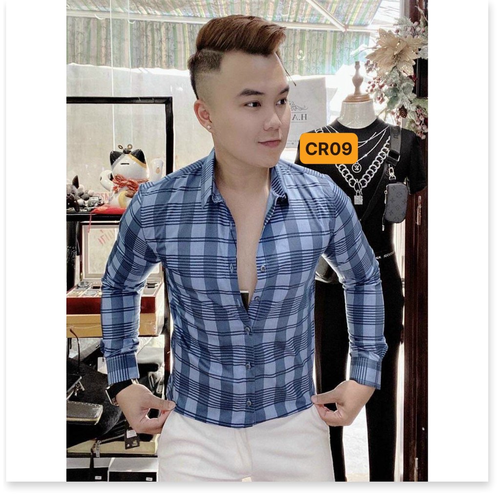 Áo sơ mi nam hiện đại,  kẻ sọc nhiều màu lựa chọn HP