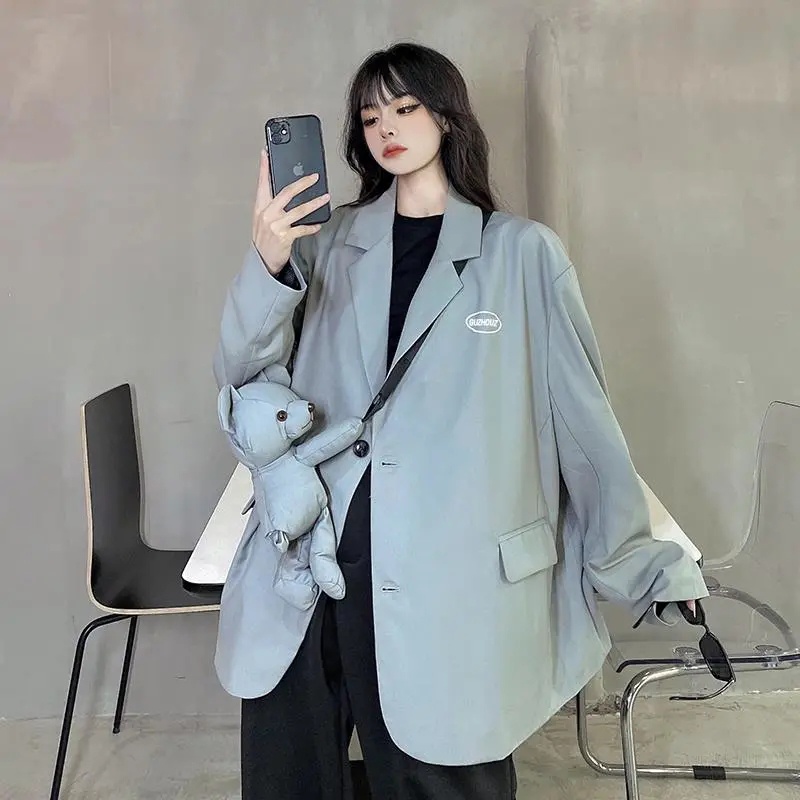 (Hàng Đẹp)Ảnh thật 6 hình cuối-2W466.Áo blazer kèm túi gấu phong cách cá tính