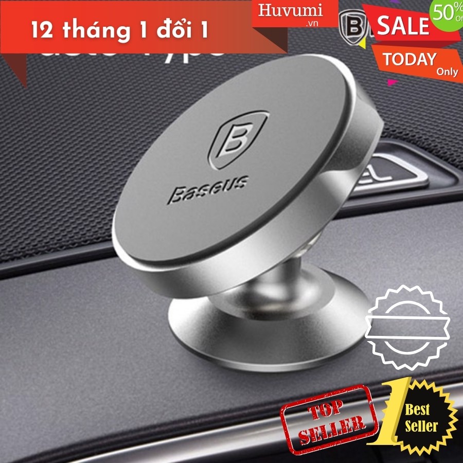 Bộ đế giữ điện thoại nam châm Baseus LV186 dùng cho xe hơi (Magnetic Car Paste Type Mount/ Holder) LV186
