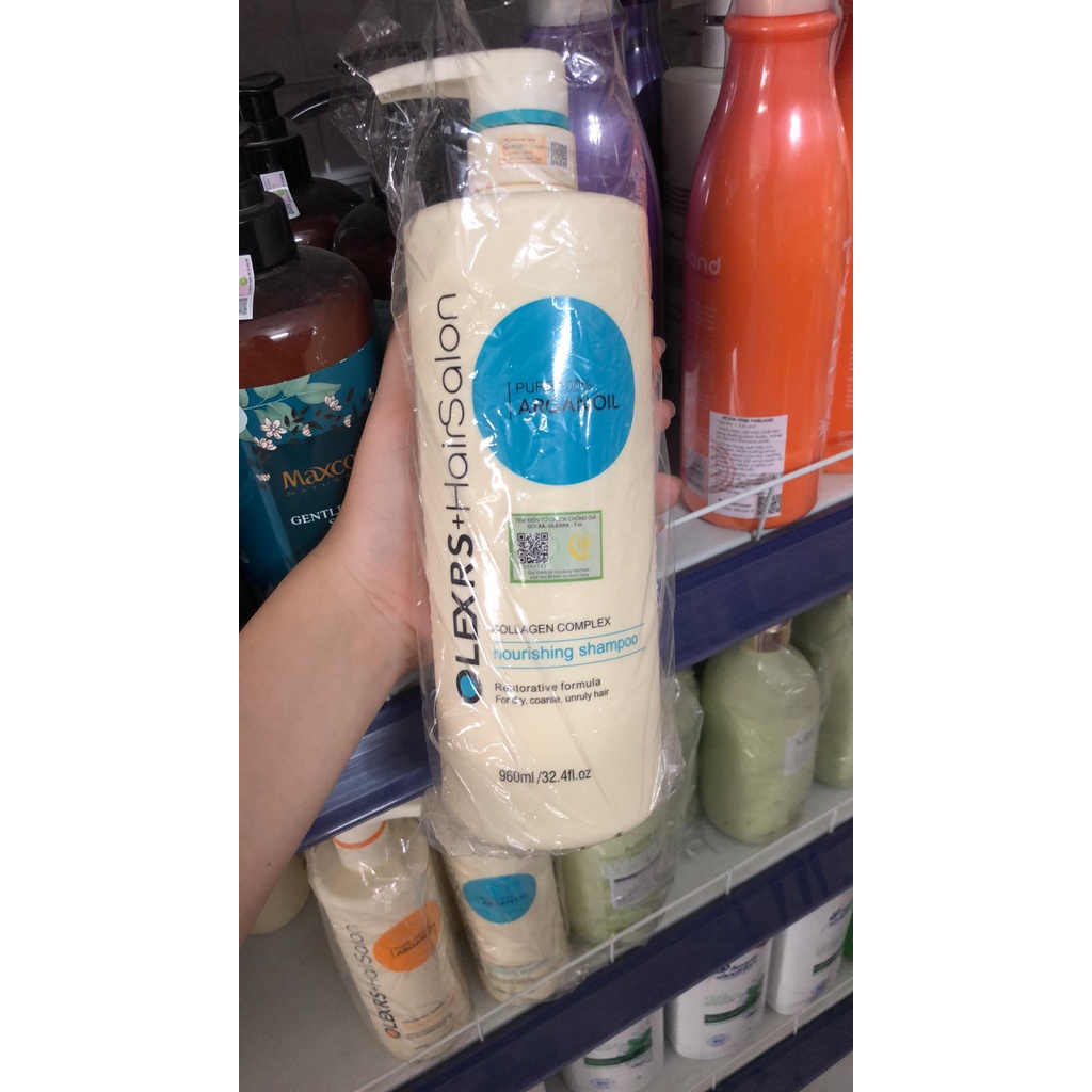 Dầu Gội Xả Olexrs Argan Oil Hair Salon Collagen Complex Cho Tóc Khô Hư Tổn Siêu Mềm Mượt Bestmypham
