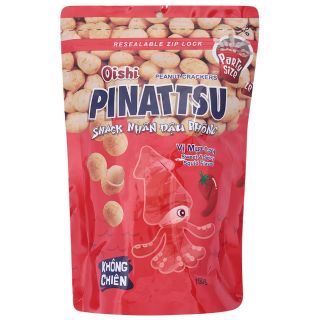 Combo 10 Gói Snack đậu phộng Oishi vị mực cay gói Zip 95gr
