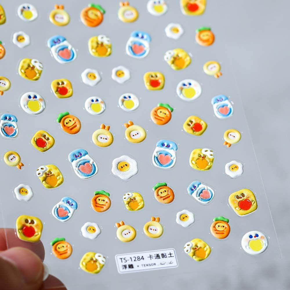 Miếng Dán Trang Trí Móng Tay Họa Tiết Gấu Trúc Hoạt Hình Dễ Thương