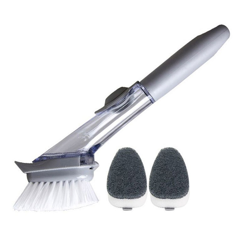 Cọ Chà Rửa Chén Thần Kỳ Kitchen Tools Clean Up Kèm 1 Đầu Mút Mềm [CHỔI CỌ RỬA CHÉN]