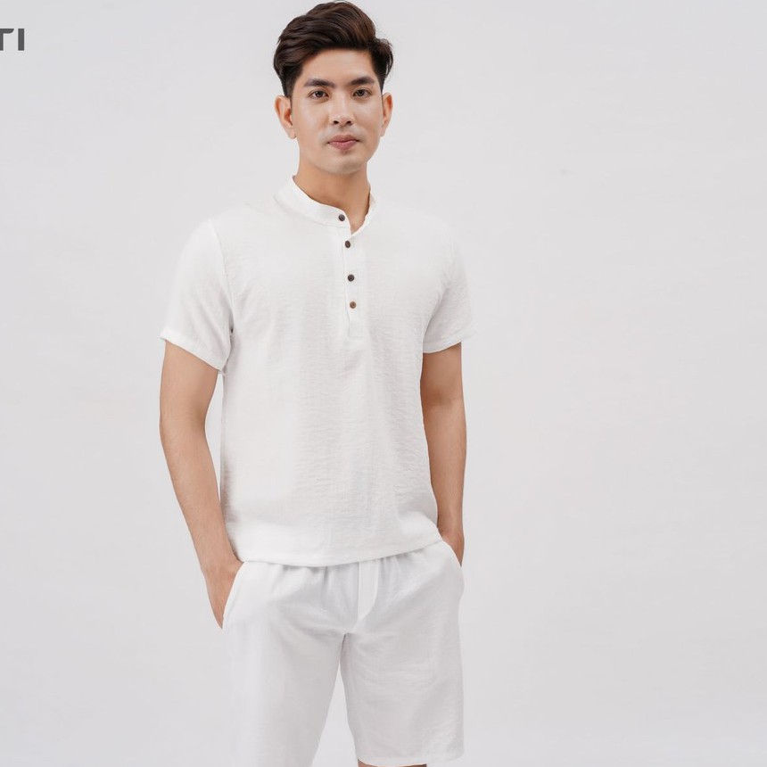 [Mã SKAMA06 giảm 8% TỐI ĐA 50K đơn250K] Đồ Bộ Đũi Nam quần áo hè cộc tay cao cấp BD33 | BigBuy360 - bigbuy360.vn