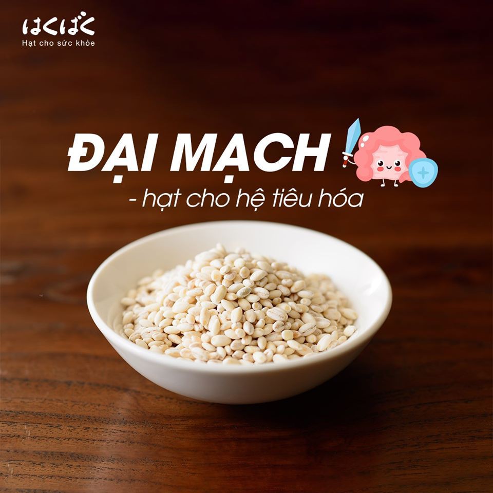 Gạo mochimugi - Hạt đại mạch Hakubaku - túi 50g date 8/2022