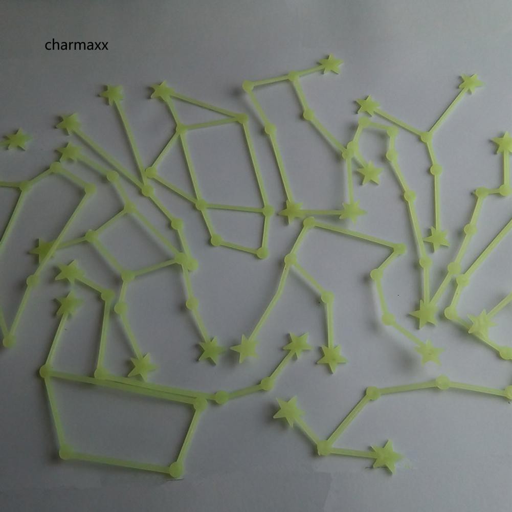 Sticker dạ quang hình 12 chòm sao dán tường trang trí lãng mạn