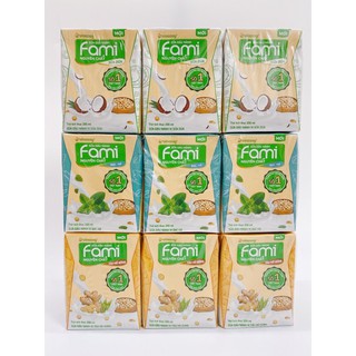 [CHỈ GIAO NOWSHIP] LỐC 6 HỘP SỮA ĐẬU NÀNH FAMI VỊ SỮA DỪA/ BẠC HÀ/ TÀU HŨ GỪNG 200ML