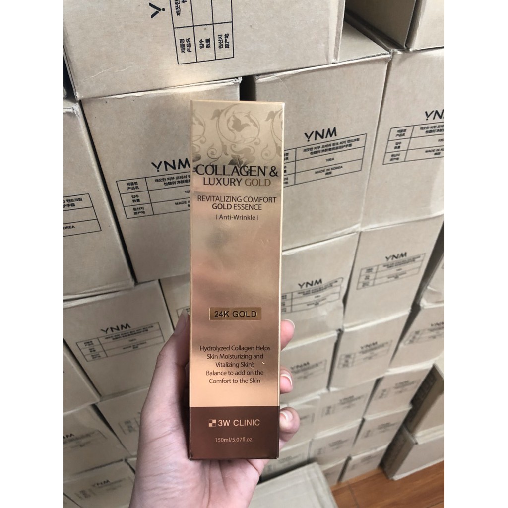 Tình chất chống nhăn 3w Collagen Luxury Gold Clinic Hàn Quốc 150ml