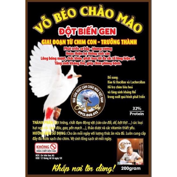 Cám chim đột biến gen chào mào -lão đại