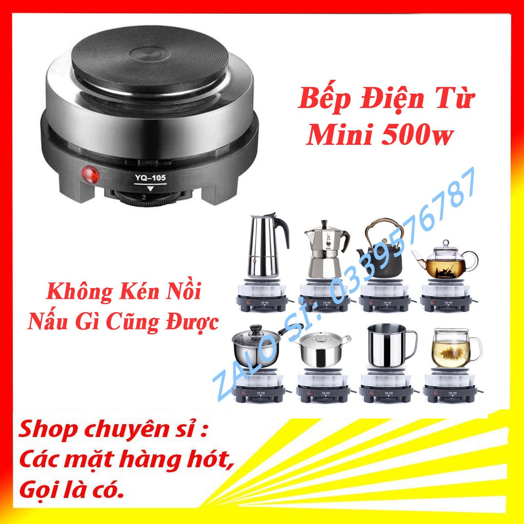 Bếp Điện Từ Mini 500W Nhật Bản Đun sôi siêu nhanh, Dễ dàng vệ sinh, Gọn nhẹ khi mang theo