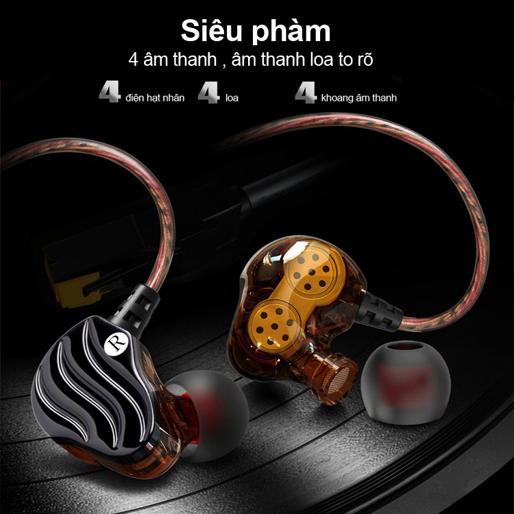 Tai Nghe Nhét Tai Tai Phone Âm thanh HiFi Bass Sâu Jack 3.5mm Âm Thanh Cực Êm Mang Lại Âm Thanh Sống Động Tai Nghe D1