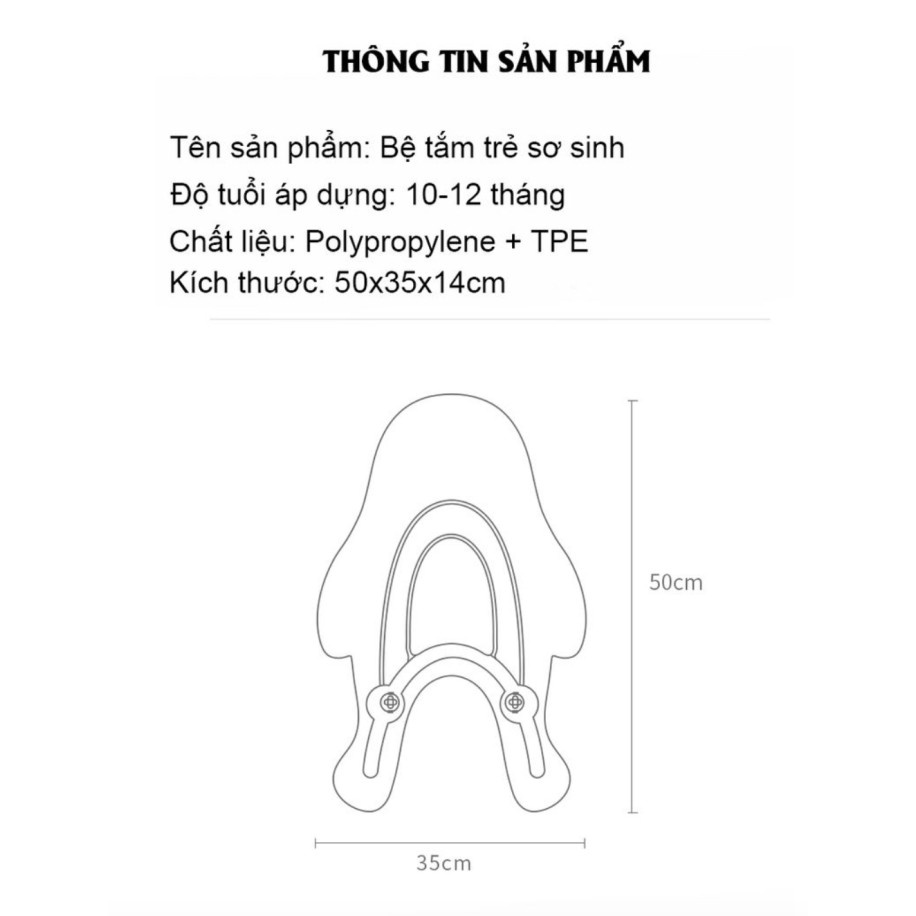 Libishop - Bệ tắm rửa chà mông cho bé GICA - Bồn tắm PP vệ sinh cao cấp