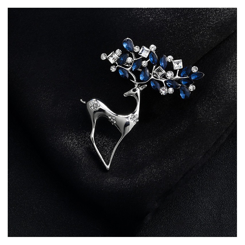 Cài áo thời trang hươu đính đá Vintage dễ thương