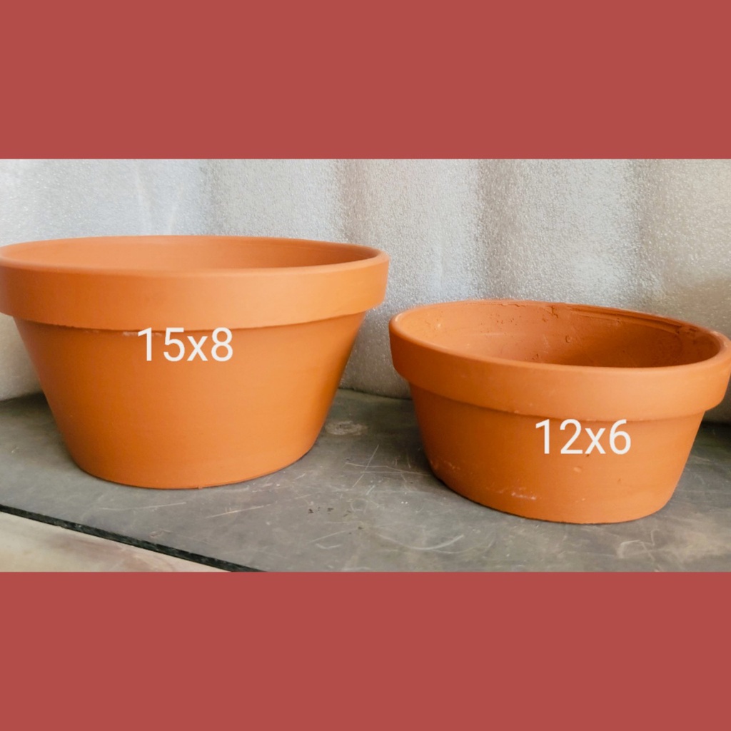 Chậu đất nung 12x6cm - 15 x8 cm Chậu trồng sen đá
