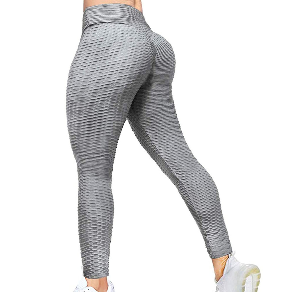 Women Fashion Solid Color Yoga Pants Plus Size Casual High Waist Sport Pants