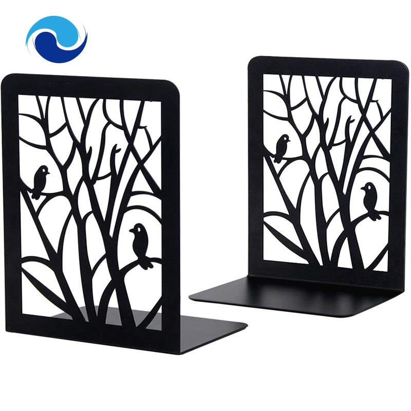 Book Ends, Book Ends for Shees, Decorative Bookends for Books, Bookends for School, Home Or Office (Black, 1 Pair)