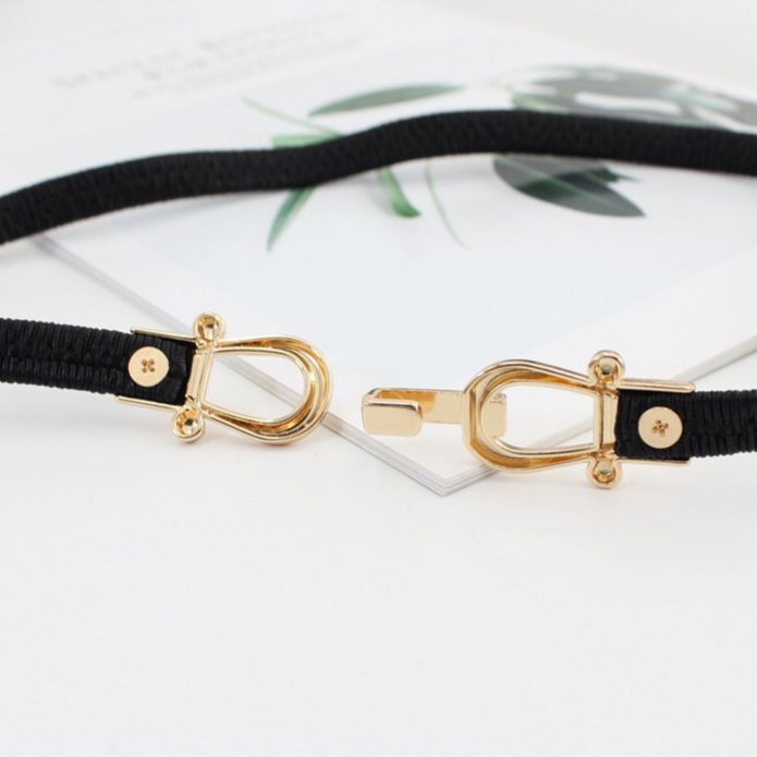 Thắt lưng chun co giãn móc khóa chốt, dây lưng đàn hồi móc cặp hợp kim