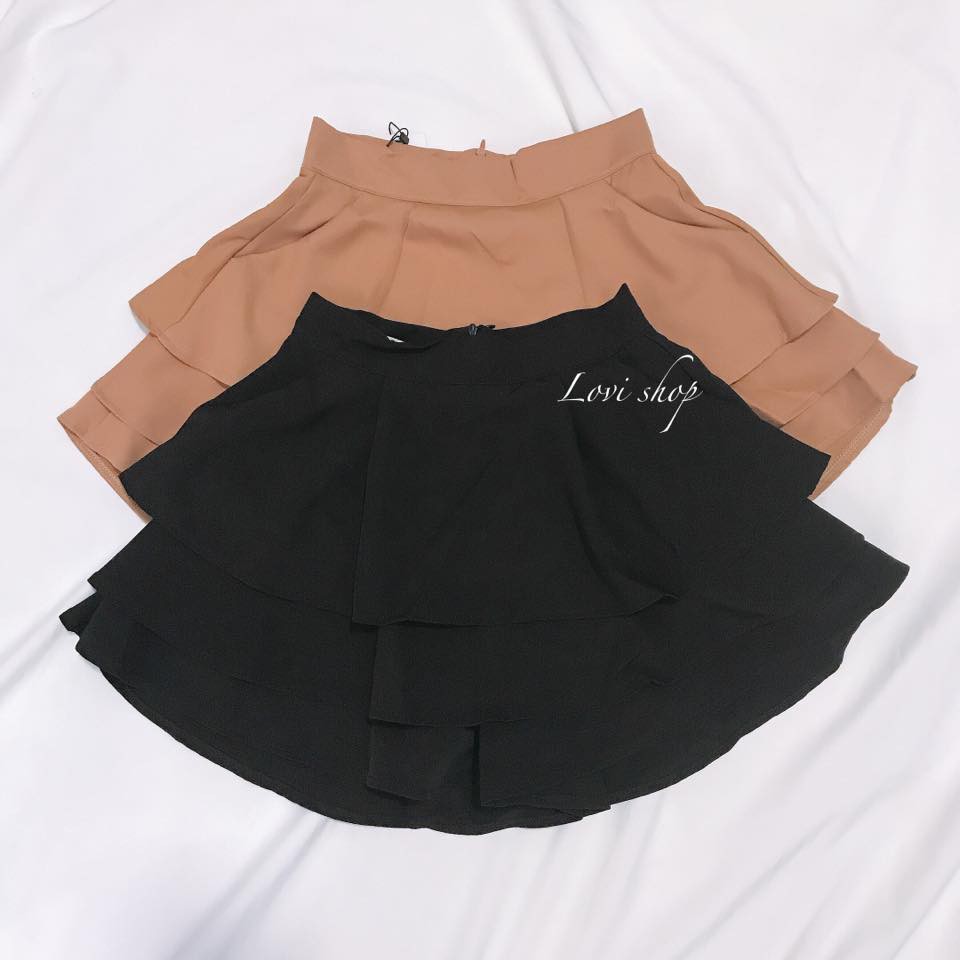 Chân váy 2 tầng xoè